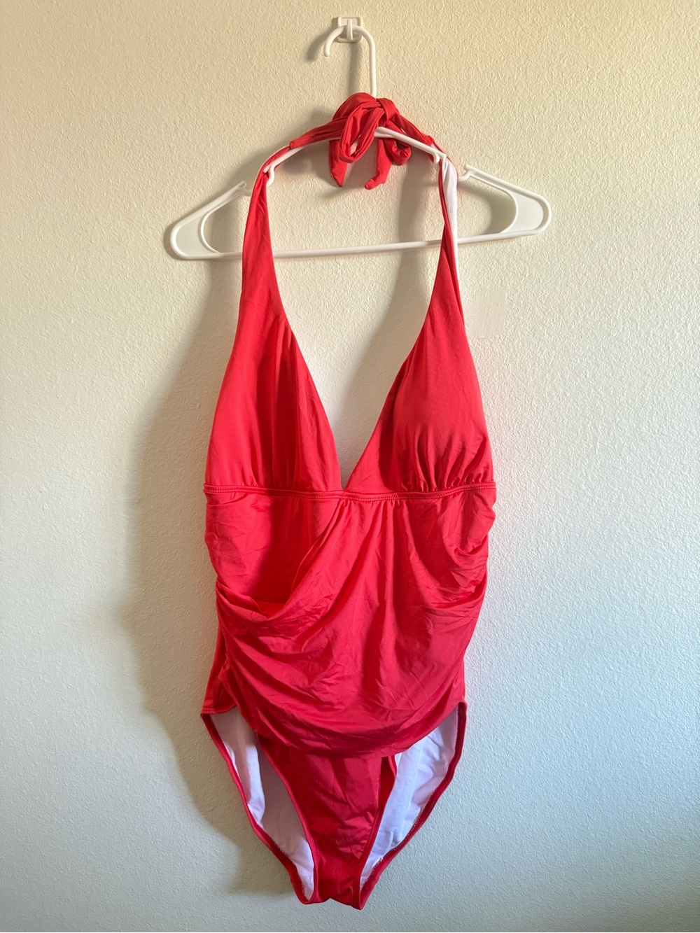Red Halter One-Piece Swimsuit